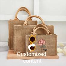 Túi vải lanh tùy chỉnh, Túi vải lanh tùy chỉnh, Túi vải tote tùy chỉnh, Túi mua sắm vải lanh tùy chỉnh, Túi vải lanh cá nhân hóa, Túi tùy chỉnh, Túi vải lanh in tùy chỉnh, Túi vải lanh sáng tạo - màu nâu - Xem 1