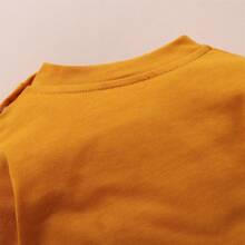 New Autumn Cute Letter Print Long Sleeve Yellow Baby Romper Jumpsuit