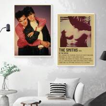 1pc Unframed Vintage Rock Band Poster, Retro Home Room Bar Decor Fine Art Canvas Print, Popular Style - Multicolor - View 5