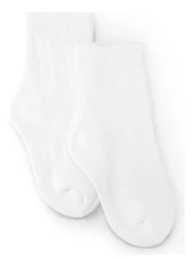 6 Pairs Of White Children's Socks Mid-Calf Unisex School Socks For Everyday Use - trắng - Xem 1