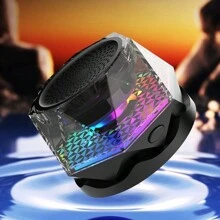 SENBOWE Magnetic Portable Bluetooth Mini Speaker With LED Light And Powerful Bass - Metal Mesh - View 1