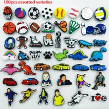 30/50/100pcs Sports Dinosaur Series Random Shoe Accessories, PVC, Suitable For Cave Shoes - Multicolor - View 10