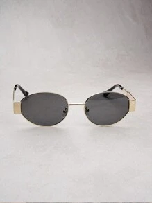 1 pièce ovales femme, monture métallique, style rétro . Basiques pour Halloween, tenues d'automne/hiver pour femme, décontracté chic, idéal pour les cadeaux, l'été, la plage, les vacances, l'extérieur, les voyages.