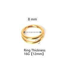 1pc High-End 316L Stainless Steel Seamless Closed Double Membrane Hoop, Embedded Zirconia, 16G Nose Ring, Lip Ring, Ear Cartilage Stud, Earring, Nose Septum Clicker, Unisex Piercing Jewelry, Birthday Gift, Party, Dance, Date, Skateboarding, Running, Cycling And Other Extreme Sports, 8mm/10mm/12mm Size Suitable For Daily Wear - Two-layer Closed Loop - View 19