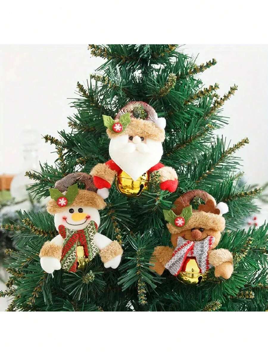 1 Búp bê nhồi bông có chuông trang trí Giáng sinh, tăng thêm không khí ngày lễ cho gia đình, cây thông Noel, lễ Tạ ơn, tiệc tùng, trang trí sân vườn - Nhiều màu - Xem 1