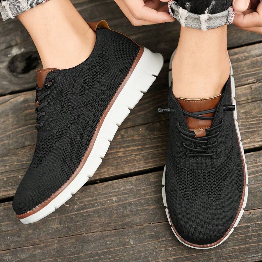 Cadarços esportivos masculinos sem cadarço - calçados esportivos resistentes a odores - confortáveis, leves e respiráveis