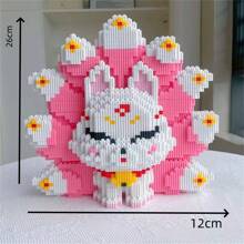 3000+片粒子七色九尾狐积木玩具 - 狐狸拼图装饰家居装饰高难度手工DIY拼图礼物 - 万圣节礼物 - 感恩节礼物 - 圣诞节礼物 DIY装饰，家居装饰