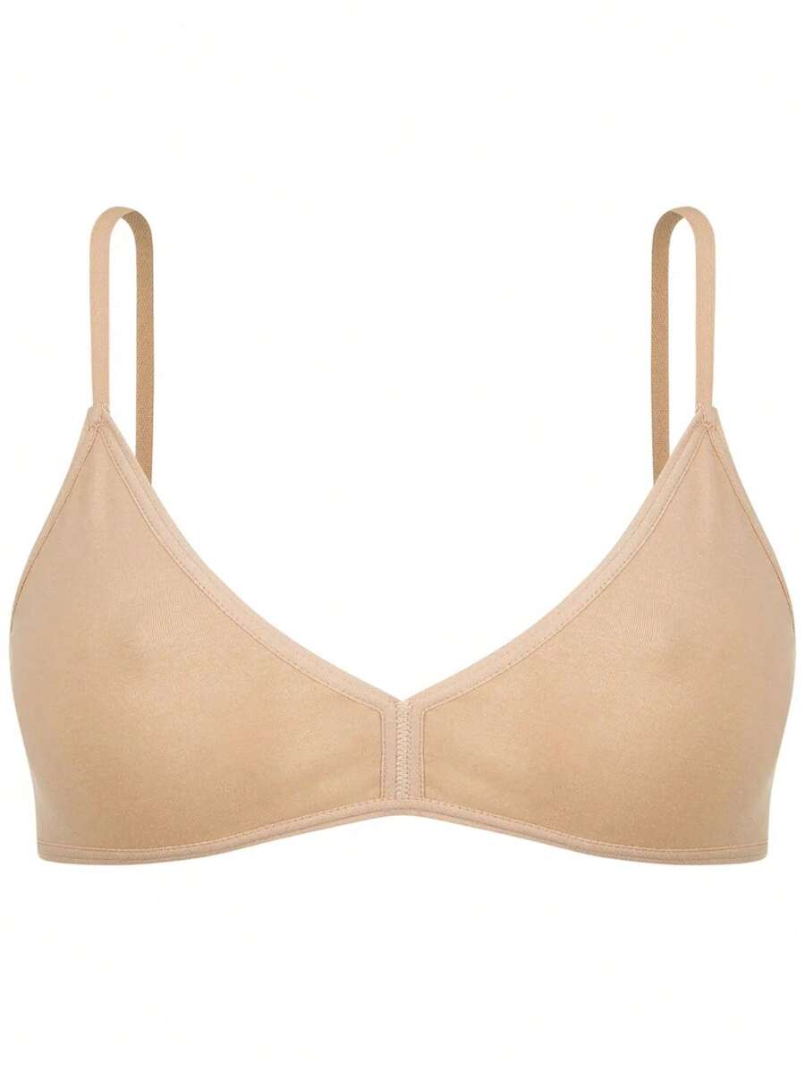 Lupo Basic Cotton Youth Bra With Removable Pads - 鏽棕色 - 查看 1