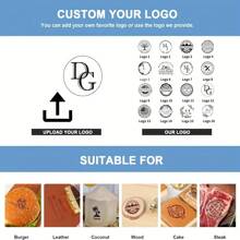 Sắt đóng dấu cho gỗ - Sắt đóng dấu kim loại tùy chỉnh Con dấu da Con dấu đám cưới Sắt đóng dấu cá nhân cho thịt gỗ Quay lại trường học - 2,5 inch - Xem 3