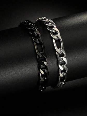 1 pieza Pulsera de cadena en O retorcida de acero inoxidable de moda, regalo de estilo hip-hop unisex, accesorio de fiesta