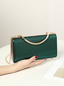 LETODE 4 件水钻首饰套装闪亮项链耳环手链套装适用于婚礼手拿包女士钱包和手提包优雅宴会晚宴斜挎包 - 綠色 - 查看 5