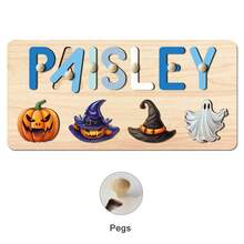 Halloween Puzzle,Wooden Alphabet Puzzle,Personalized Name Puzzle,Halloween Gifts,Baby Name Puzzle,Halloween Wooden Puzzles For Toddler,3D Alphabet Jigsaw Toy,Dustomized Wooden Puzzle Toy,Early Learning Toys For Baby Boy Or Baby Girl,Wooden Puzzle,Personalized Gifts,First 1st Brirthday Gifts,Birthday Gift,Anniversary Gift,Building BloDks Gift Set(With Pegs) - With Nails - View 12