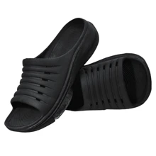 Men's Comfortable Slide Zoom Flip Flops Immediate Shipping Men's Sandal - 黑色 - 查看 3