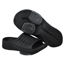 Men's Comfortable Slide Zoom Flip Flops Immediate Shipping Men's Sandal - 黑色 - 查看 1