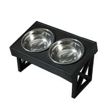 1 套可调节升高爱狗人士和狗妈妈爱双碗，升高慢速喂食器爱狗人士和狗妈妈爱食碗且不溢出爱狗人士和狗妈妈爱水碗带防滑坚固支架，高度可调防滑喂食和饮水碗适用于小型中型大型爱狗人士和狗妈妈爱猫人士和猫妈妈爱颈部保护