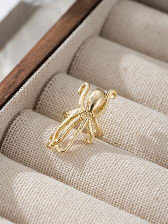 1pc Unique Octopus Design Ear Cuff Women Party Music Festival Daily Accessory Copper Jewelry
