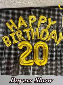 2 piezas/Paquete Cortina con fondo sólido metálico de 100cm x 200cm, Cortina cuadrada metálica dorada con borlas de plástico para decoración de fondo de cumpleaños, boda, graduación, fiesta festiva - Negro - Ver 5