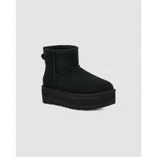 UGG Classic Mini Platform 1134991-BLK Women's Black Suede Comfort Ankle Boots - 黑色 - 查看 8