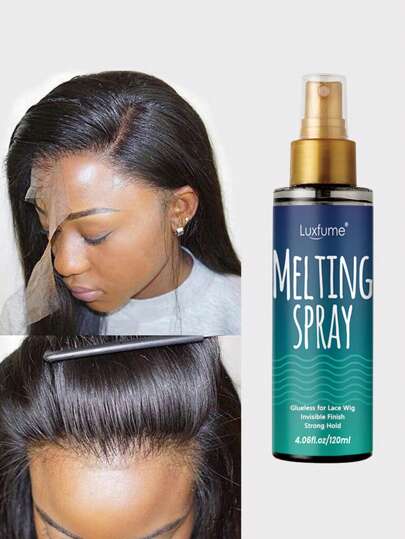 Lace Melting Spray And Holding Spray(120ml), Extreme Hold Melting Spray For Lace Wigs, Glueless, Strong Natural Finishing Hold, Dries Quickly, Wig Melting Spray & Hair Adhesive for Wigs