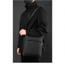 Men's Waterproof Portable Multifunctional Shoulder Crossbody Bag - 灰色 - 查看 7
