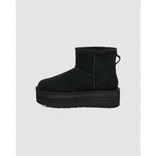UGG Classic Mini Platform 1134991-BLK Women's Black Suede Comfort Ankle Boots - 黑色 - 查看 3