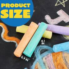 SYNCFUN 160 PCS Washable Sidewalk Chalks Set Non Toxic Jumbo Chalk For Outdoor Art Play, Painting On Chalkboard, Blackboard And Playground - 彩色 - 查看 4