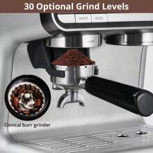 Espresso Machines With Milk Frother Steam Wand,Espresso Maker With Grinder,Barista Latte Machine With Removable Water Tank For Cappuccinos Or Macchiatos,Gift For Women Men