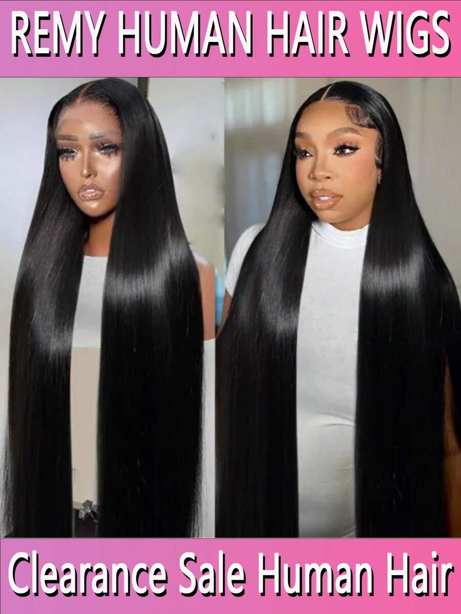 Human Hair Wigs Bone Straight 13x4 Full Lace Front Wigs Human Hair Lace Frontal Wig For Women Peruvian Natural Color Remy Hair Wigs - Natural & Black - View 1