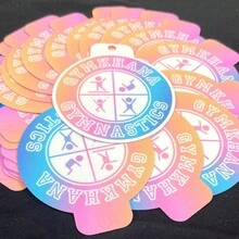 100 张定制贴纸和定制徽标、婚礼生日贴纸、个性化生日贴纸、个性化标签徽标圣诞节万圣节礼物 - 彩色 - 查看 2