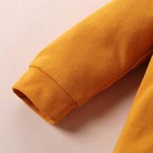 New Autumn Cute Letter Print Long Sleeve Yellow Baby Romper Jumpsuit