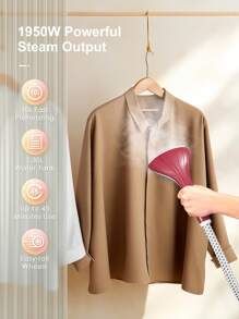 Planchas de Vapor Verticales, 1950 W, vapor 40 g/min, Golpe de Precisión, Altura Regulable, Desinfecta y Elimina Olores, Todo Tipo de Tejidos, Depósito de 1.35 L