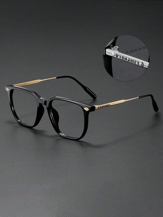 1 Pair New Stylish Elegant Gentlemen Cross Rimmed Glasses For Young Adults Glasses Accessories