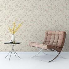 Soft And Delicate Flowers Adhesive Wallpaper In Antique Pink With Light Beige Background For Bedrooms, Single Bedrooms, Baby Bedrooms, Children's Bedrooms, Youth Bedrooms, Washable Living Room - 粉紅色的 - 查看 2