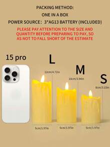 1 đèn nến hình giọt nước LED bằng nhựa, nến không ngọn lửa ấm áp, đèn tạo tâm trạng cao cấp đơn giản, thích hợp cho Giáng sinh, Halloween, Ngày lễ tình nhân, tiệc tùng, cắm trại, trang trí để bàn - Màu be - Xem 4