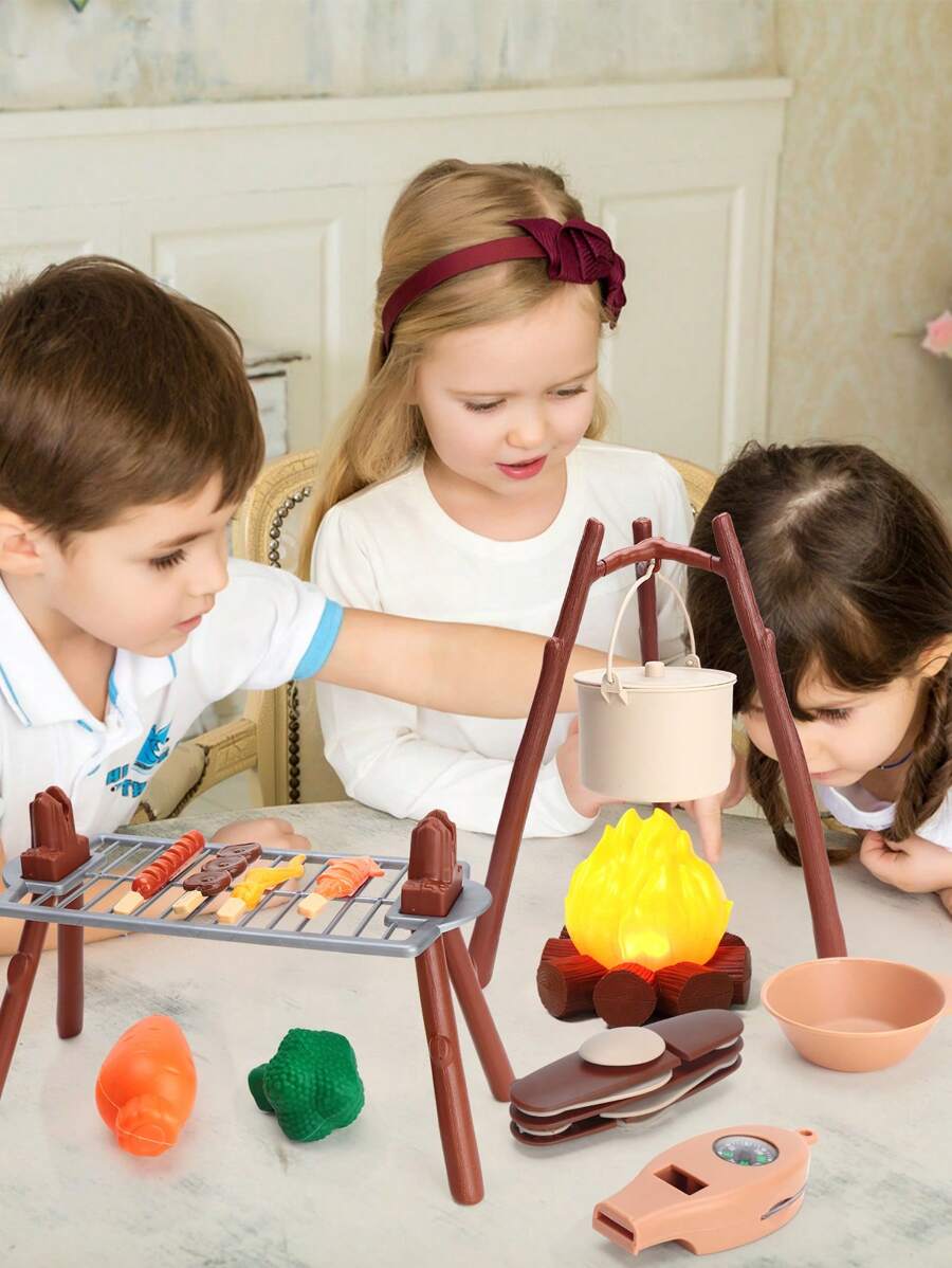 Kids Camping Set With Toys For Boys With Campfire, Camping Toys For