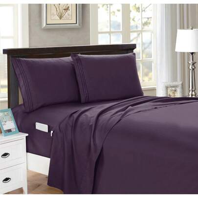 Elegant Comfort Luxury 4pcs Smart Pocket Sheet Set 16 Inch Deep Pockets - Ultra Soft Machine Washable Luxury 4-Piece Bed Sheet Set - Fade And Wrinkle Resistant Premium Hotel Quality Twin/Full/Queen/King Bedding Set- 4PC Sheets For Daily Use, Dorms, Guest Rooms, Christmas Decorations Gifts, Cozy Winter Styles (4pcs For Twin Size Sheet Set)