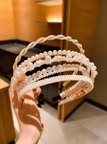 5 件装可爱仿珍珠发带女童配饰