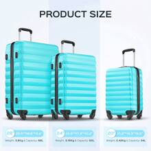 行李箱套装 3 件套行李箱套装带旋转轮，ABS 硬壳旅行行李箱，6 件套打包行李箱打包收纳箱旅行行李箱手提箱耐用旅行行李箱