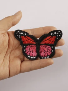 3 件刺绣蝴蝶布贴徽章，DIY 装饰衣服、裤子、帽子、包、鞋子、手机壳 - 彩色 - 查看 4