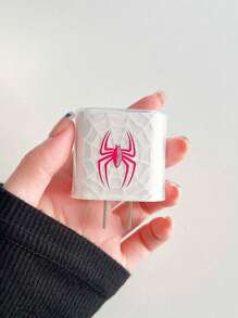 5pcs/Set Halloween Pink/Black Spider 1.5m Laser Wrap Data Cable, Charger Head Protector, Anti-Breakage Cable TPU Wrap Organizer, Compatible With IPhone 12/13/14, Compatible With 20W Fast Charging Cable Cable Protector, Charger Protector