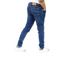 Pantalón Semiskinny de Mezclilla Stretch para Hombre John Silver - Azul lavado medio - Ver 3