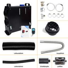 LILIIN 8KW Die-Sel Heater Parking Heater Die-Sel Air Heater, Black/Red 12V Air Fuel Parking Heater With Remote Control LCD Monitor And Silencer For Car RV Boats Truck Motorhome Trailer - 黑色 液晶黑 - 查看 9