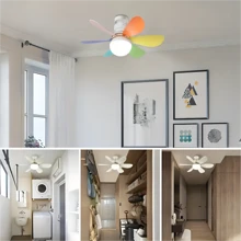 1 个螺旋 E27/E26 灯座吊扇灯带遥控器，可调光 3000K/4500K/6000K，速度可调，适用于卧室、客厅、书房、厨房 - 均碼 - 查看 9