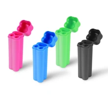 1 pieza Caja de almacenamiento para conos de hierbas y encendedor, Estuche portátil para 2 conos de cáñamo enrollados previamente, Estuche de cigarrillos de plástico de tapa abatible de colores, Accesorios para fumar, Gran regalo para fumadores, Artículos talla grande vendidos en tiendas de tabaco. - Multicolor - Ver 10