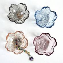 1pc Flower Ring Dish Jewelry Tray, Small Glass Jewelry Dish For Women, Room Decor Trinket Tray For Earrings Necklaces, Wedding Engagement Ring Holder Dish, Key Dish Jewelry Plate Bowl Gift Back To School