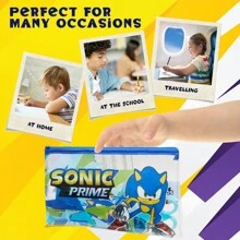SONIC THE HEDGEHOG Pencil Case And Stationery Set School Supplies Gift - Multicolor - View 3