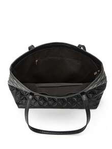 全新欧美风格女士手提包单肩包简约时尚托特包 - 黑色 - 查看 7