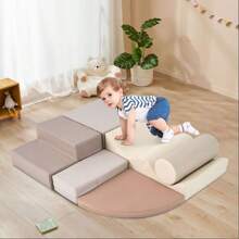 DlandHome Colourful Climbing Foam Toy Set 6 In 1, EPE Foam Crawling Toys, Soft Climbing Playground For Kids, Indoor Climbing Toy Set, Grey - 灰色 - 查看 6