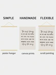 1幅“生活中最美好的事物”励志名言帆布海报 - 卧室、客厅和家庭办公室墙面装饰画，不含画框