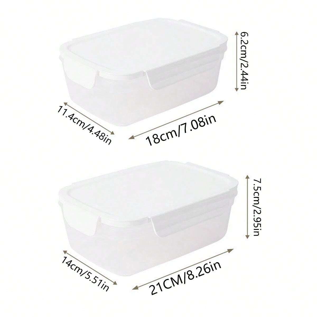 1 Set/5 Sets Rectangular Food Storage Containers, Microwave/Freezer